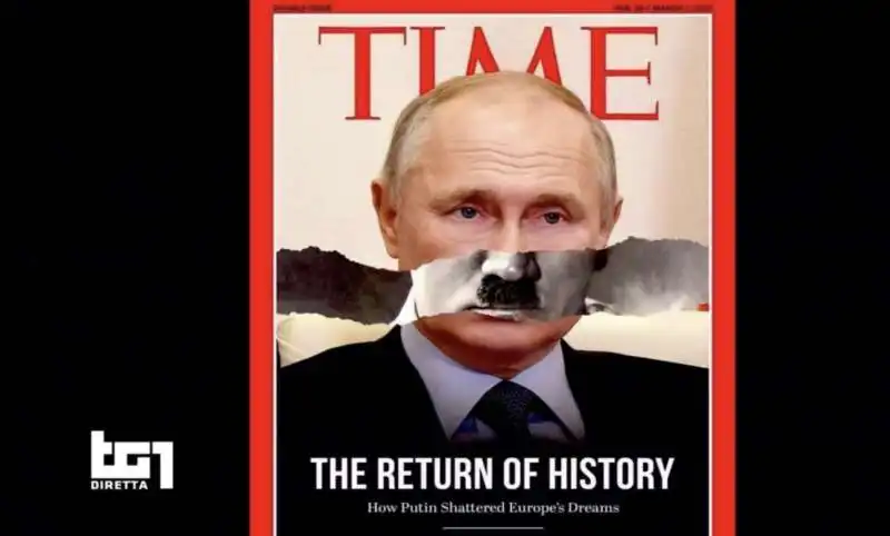 LA COPERTINA FAKE DI TIME TRASMESSA DAL TG1 