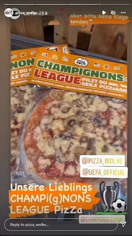 La pizza Champignons League