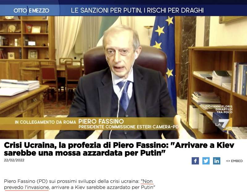 la profezia di piero fassino sull ucraina.