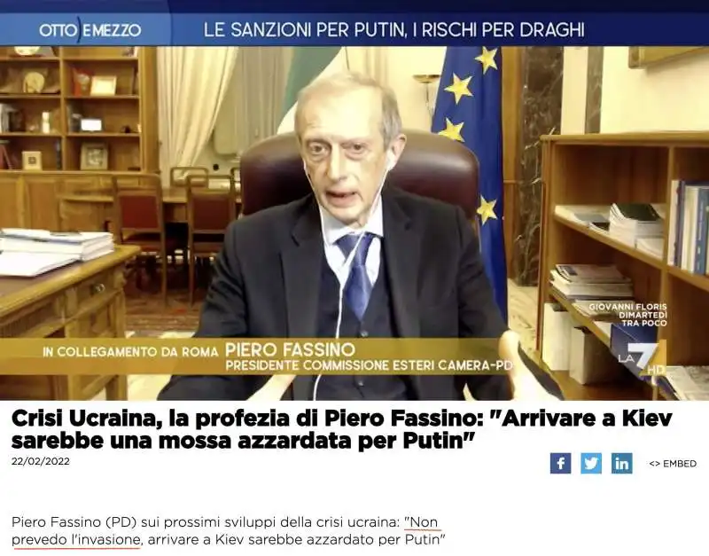 la profezia di piero fassino sull ucraina.  