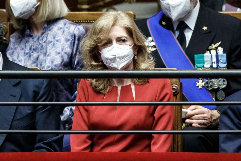 laura mattarella alla camera per il giuramento del secondo mandato del padre