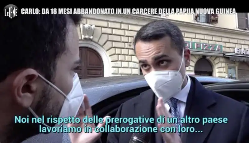 luigi di maio parla con le iene del caso carlo dattanasio  