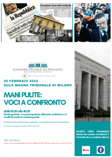 mani pulite voci a confronto il convegno