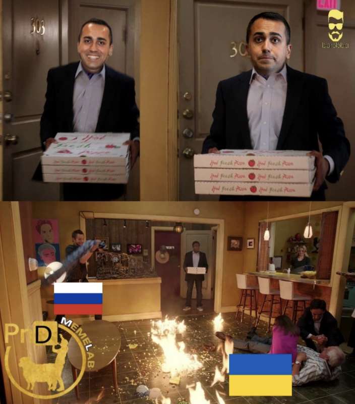 meme sul viaggio di luigi di maio in ucraina e russia 1