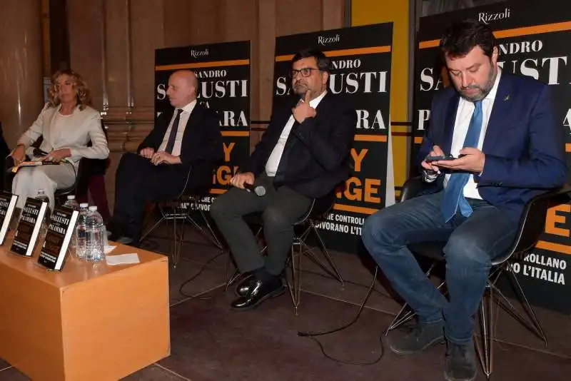 myrta merlino  alessandro sallusti  luca palamara  matteo salvini  foto di bacco