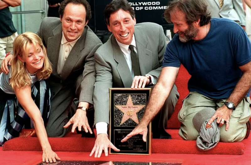 natasha kinski, billy crystal, ivan reitman e robin williams stella walk of fame