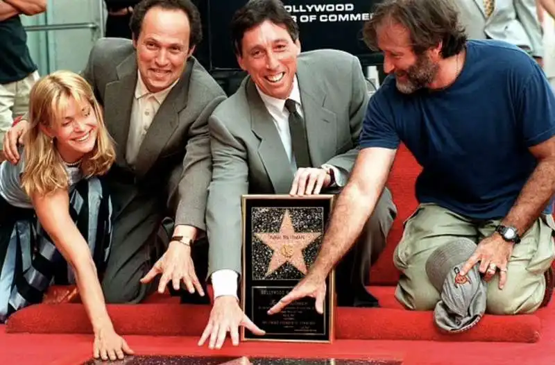  natasha kinski, billy crystal, ivan reitman e  robin williams   stella walk of fame 