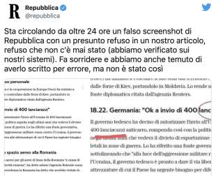 REPUBBLICA SMENTISCE IL REFUSO LANCIACAZZI