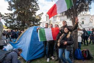 roma, protesta contro il green pass 14 febbraio 2022 12