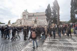 roma, protesta contro il green pass 14 febbraio 2022 7