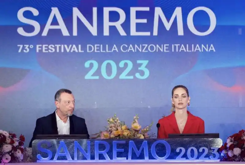 amadeus   chiara ferragni   sanremo 2023 