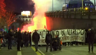 anarchici in sostegno di cospito a roma 5