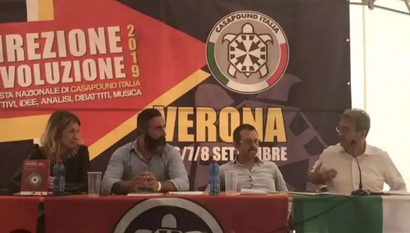 ANDREA DELMASTRO DELLE VEDOVE OSPITE DELLA FESTA NAZIONALE DI CASAPOUND 