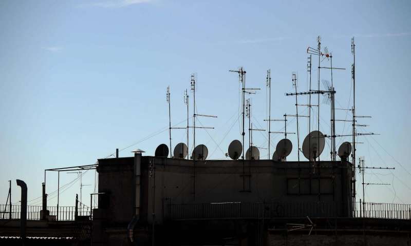 Antenne sui tetti di roma