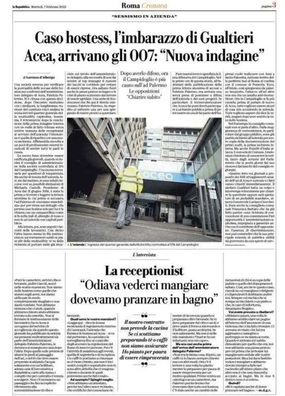 articolo di repubblica roma contro fabrizio palermo   7febbraio 2023