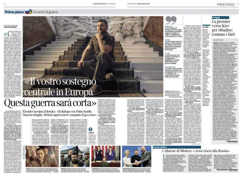 CORRIERE DELLA SERA - INTERVISTA A VOLODYMYR ZELENSKY