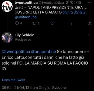 ELLY SCHLEIN CONTRO ENRICO LETTA NEL 2013