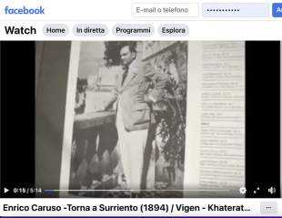 enrico caruso torna a surriento su facebook