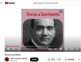 enrico caruso torna a surriento su youtube