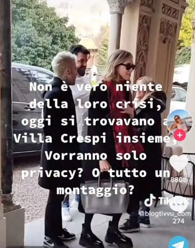 fedez e chiara ferragni a villa crespi da cannavacciuolo 