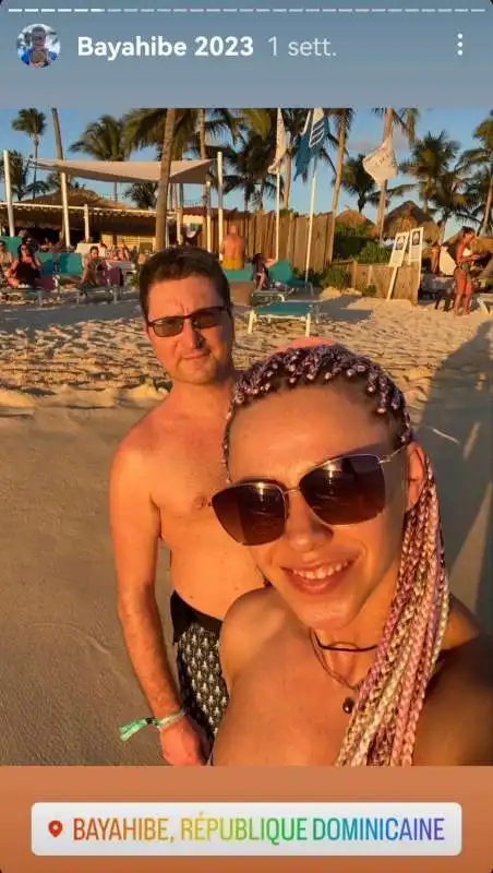 foto vacanza ania goledzinowska e paolo enrico beretta a santo domingo da instagram