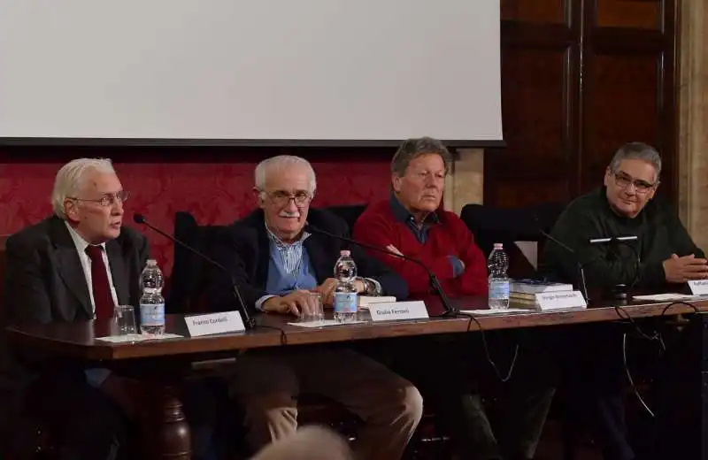 franco cordelli  giulio ferroni  giorgio montefoschi  raffaele manica  foto di bacco