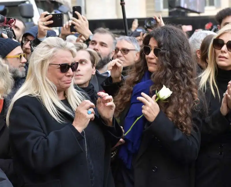 funerale costanzo   mara venier afef eleonora daniele   foto di bacco  