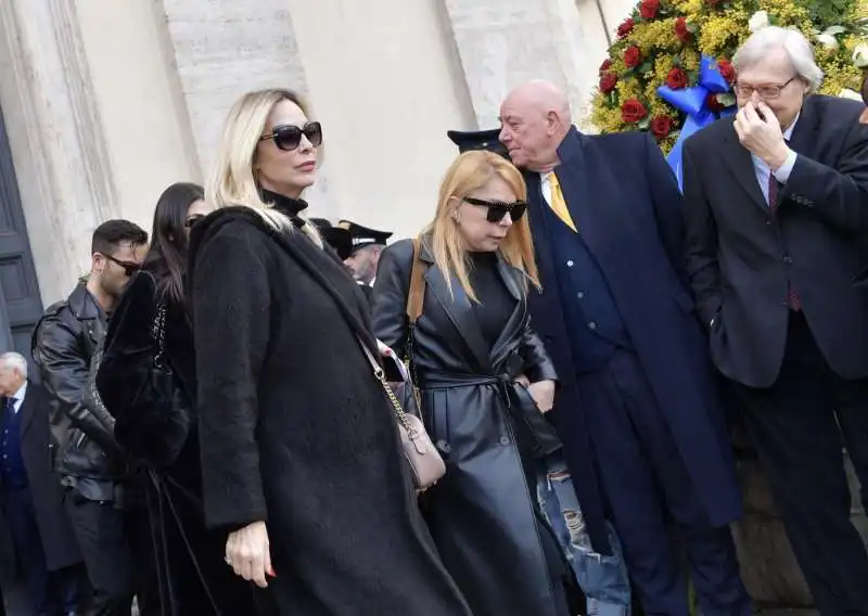 funerale costanzo   stefania orlando anna pettinelli vittorio sgarbi   foto di bacco 