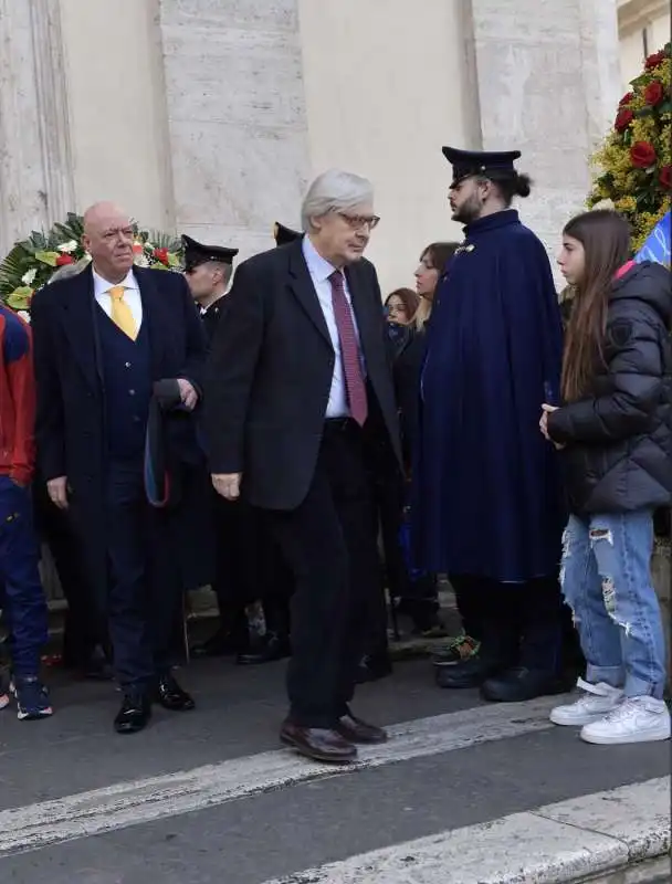 funerale costanzo   vittorio sgarbi   foto di bacco 