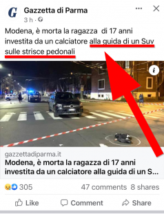 Gazzetta di Parma, guida sulle strisce pedonali