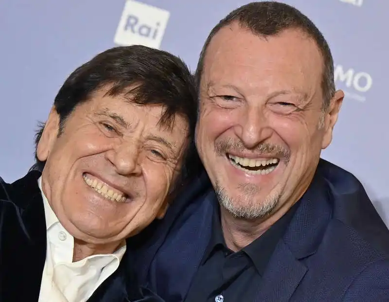 gianni morandi amadeus    conferenza stampa di presentazione sanremo 2023 2