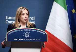 giorgia meloni conferenza stampa dopo il consiglio europeo 10 febbraio 2023 4