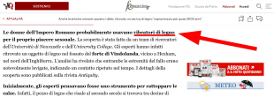 Il Fatto Quotidiano, vibratori di 2000 anni fa