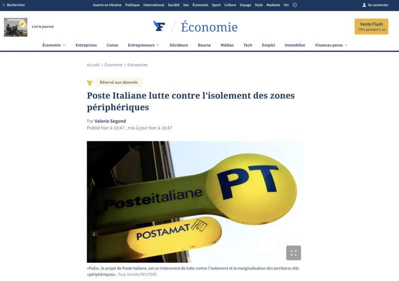 le figaro articolo sul progetto polis di poste