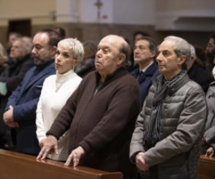 lino e rosanna banfi funerale lucia zagaria moglie dell'attore copia 3