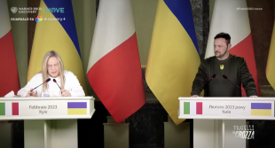 maurizio crozza imita giorgia meloni e volodymyr zelensky