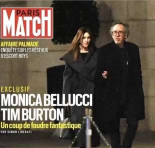 monica bellucci tim burton copertina paris match