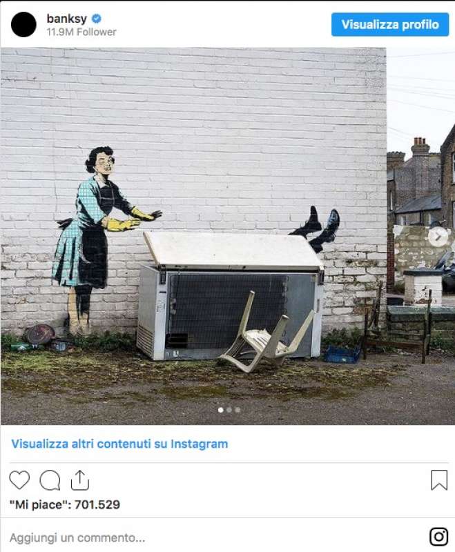 nuovo murale di banksy per san valentino