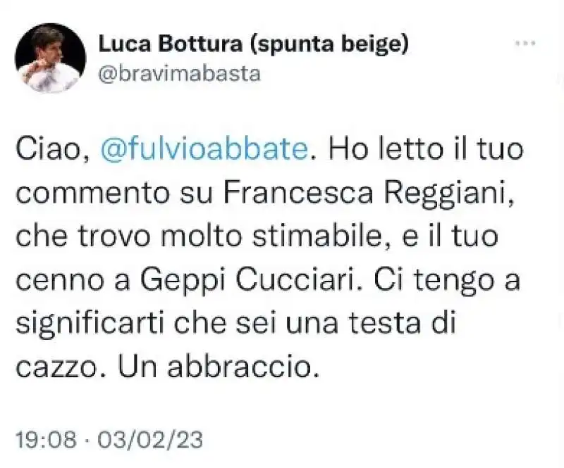 POST DI LUCA BOTTURA CONTRO FULVIO ABBATE