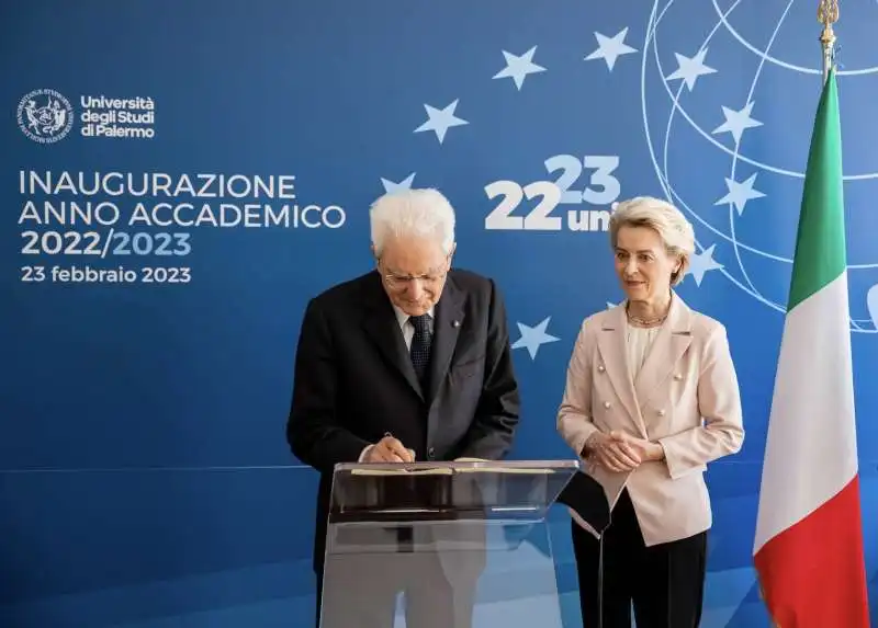 sergio mattarella e ursula von der leyen a palermo  