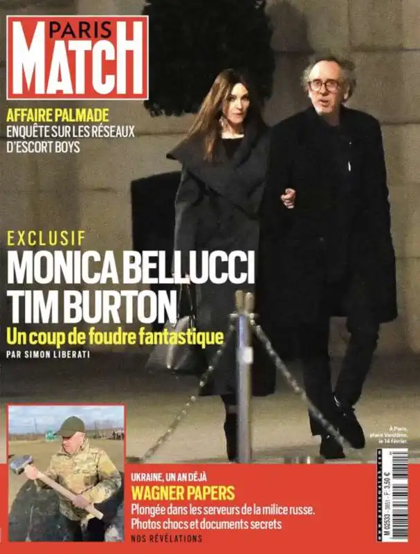 tim burton monica bellucci   copertina paris match 