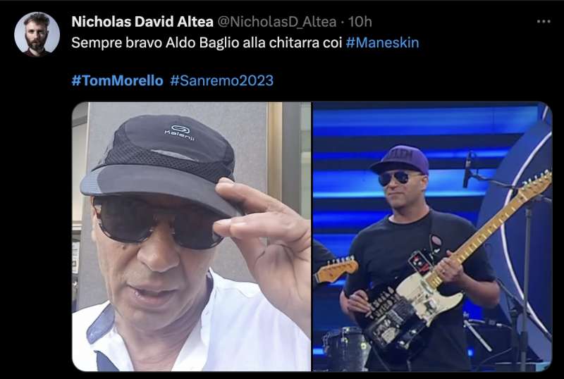 TOM MORELLO SOSIA DI ALDO BAGLIO