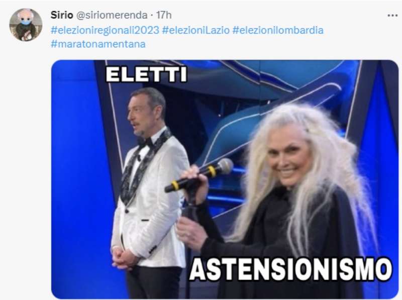 tweet elezioni regionali in lombardia e lazio 2