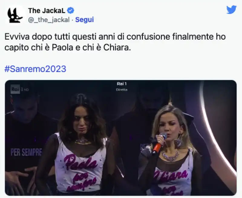 tweet quarta serata sanremo 1