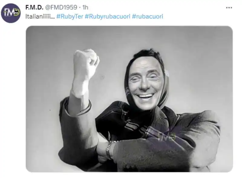 tweet sull assoluzione di berlusconi   processo ruby ter 1