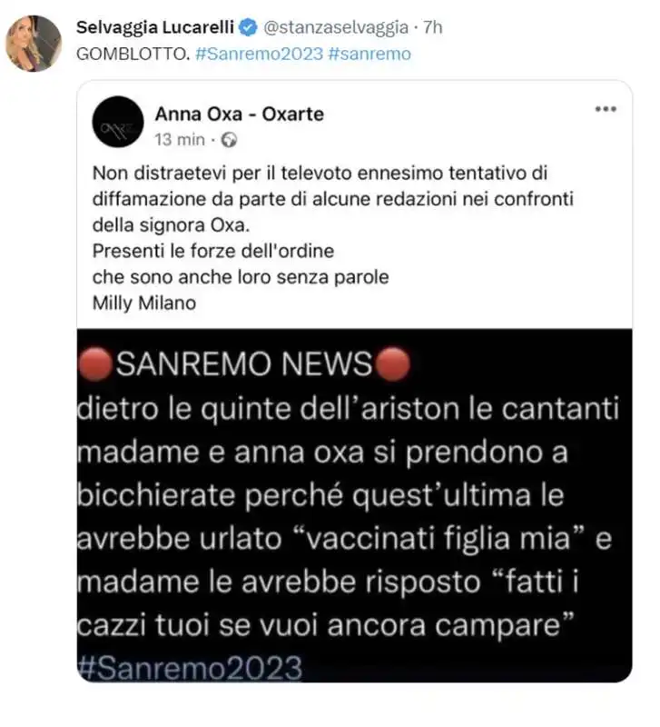 tweet sulla terza serata di sanremo   18