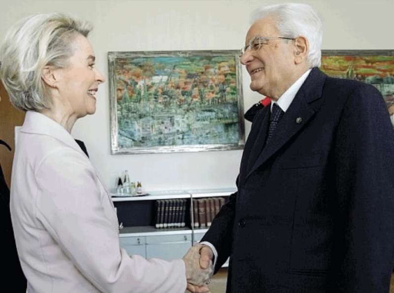 URSULA VON DER LEYEN E SERGIO MATTARELLA A PALERMO