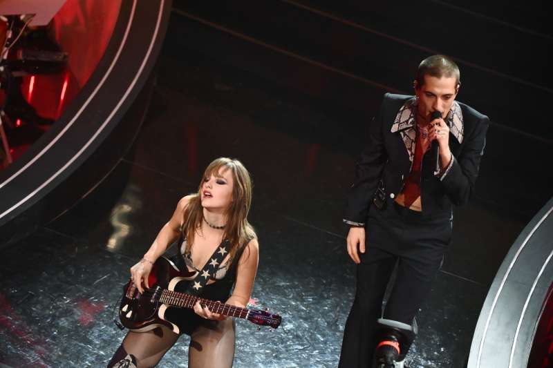 victoria e damiano dei maneskin sanremo 2023