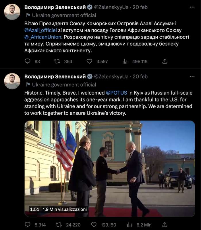 volodymyr zelensky su twitter ringrazia tutti tranne giorgia meloni 2