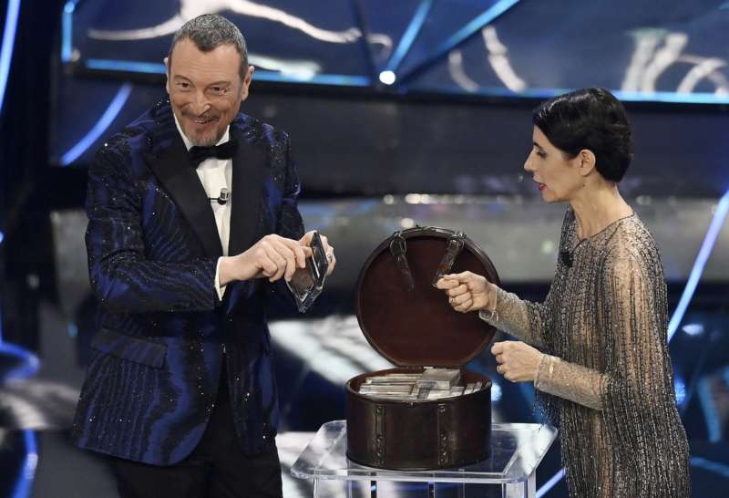 amadeus e giorgia seconda serata sanremo 2024